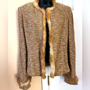 NWOT St John Couture Alpaca Fur Luxe Jacket
